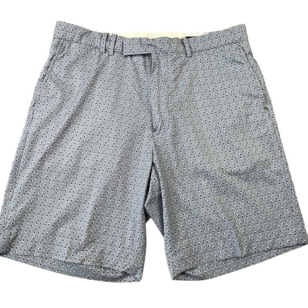 RLX Ralph Lauren Mens Shorts Size 34 Classic Fit Blue Flat Front‎ Chino Golf